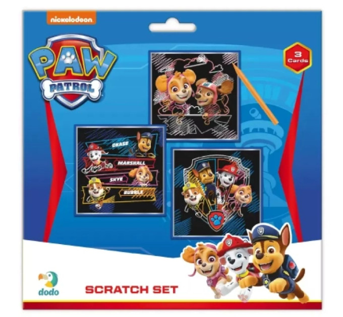 DoDo Набір для творчості DoDo гравюр Paw Patrol 3 шт (200194)