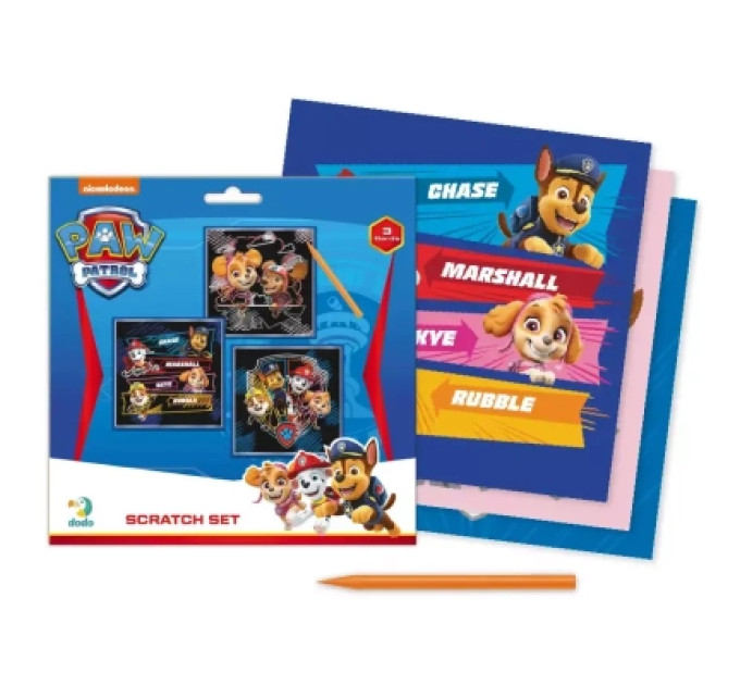 DoDo Набір для творчості DoDo гравюр Paw Patrol 3 шт (200194)