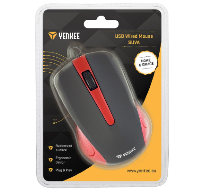 YENKEE Мишка YENKEE YMS 1015RD USB Rad (45010821)