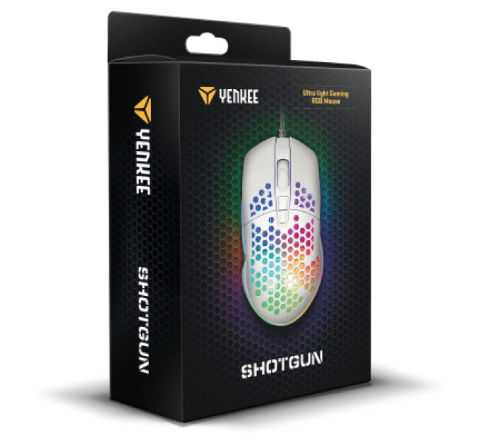 YENKEE Мишка YENKEE YMS 3030WE Shotgun USB White (45015502)