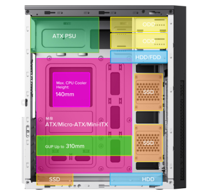 Gamemax Корпус Gamemax ET-216-NP-2U3