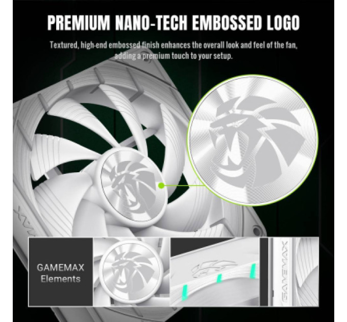Gamemax Кулер до корпусу Gamemax Tornado T12 ARGB-W