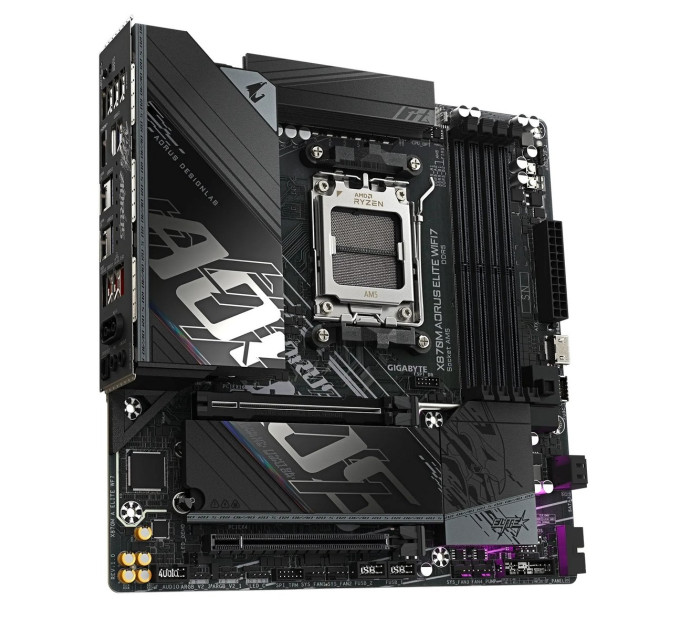 GIGABYTE Материнська плата Gigabyte X870M Aorus Elite WiFi7 Socket AM5
