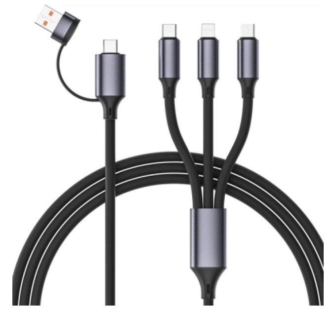 Cablexpert Зарядний кабель USB 3-в-1 Cablexpert CC-USB2S-ACM31-1.5M, A\C-тато-Lightning/Micro/Type-C, 1.5 м.