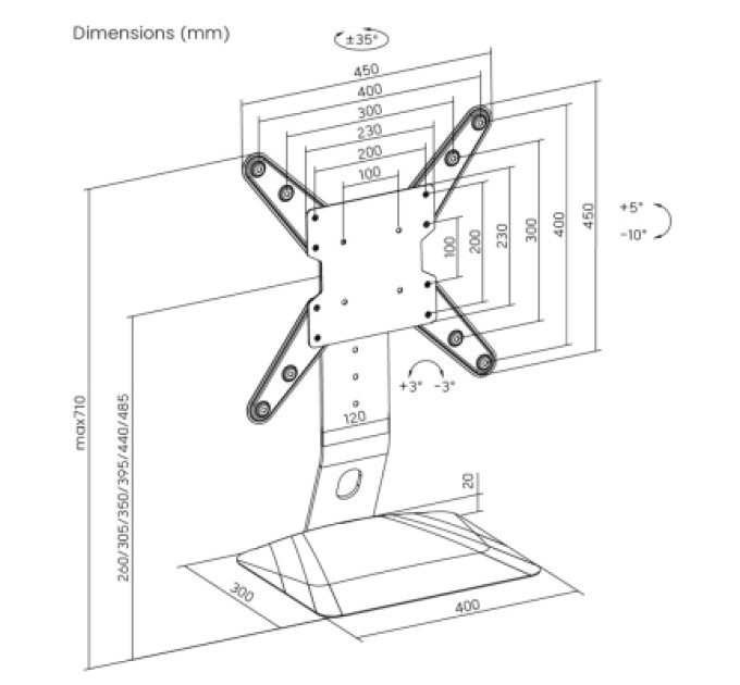 Kivi Кронштейн Kivi Motion TV Stand