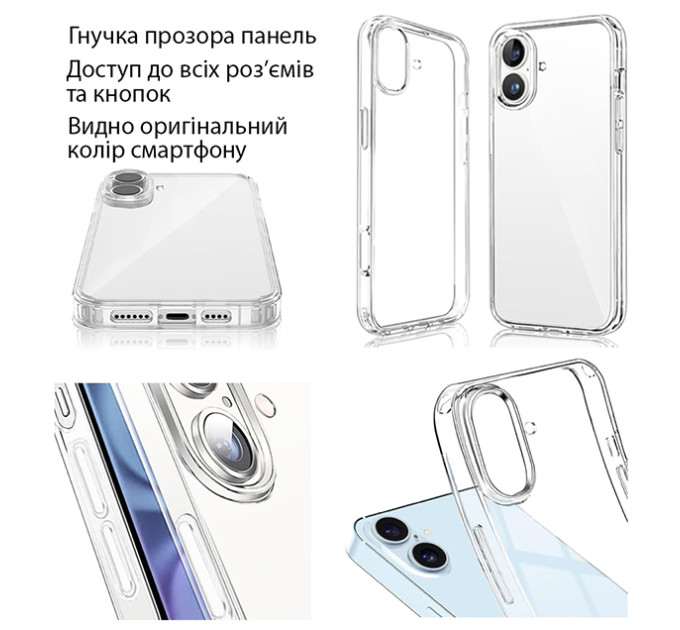 Dengos Чохол-накладка Dengos TPU для Motorola Moto Edge 60 Fusion Clear (DG-TPU-TRP-54)