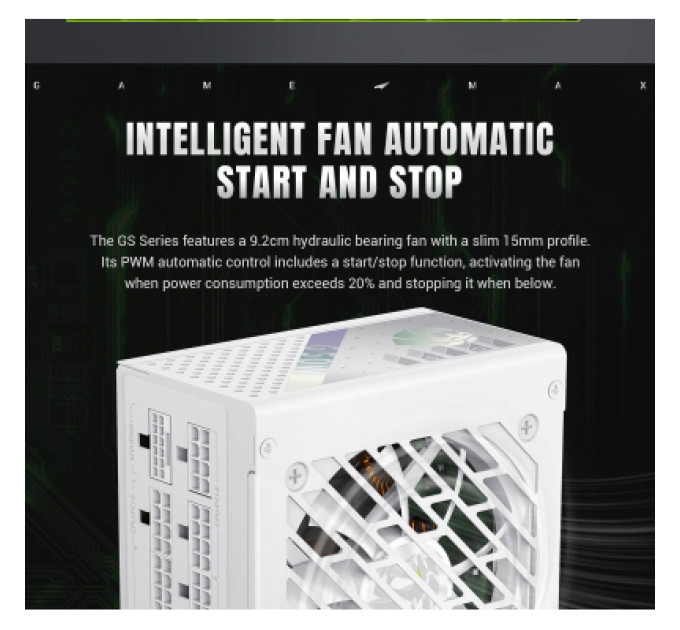 Gamemax Блок живлення Gamemax 650W (GS 650G WH V25)