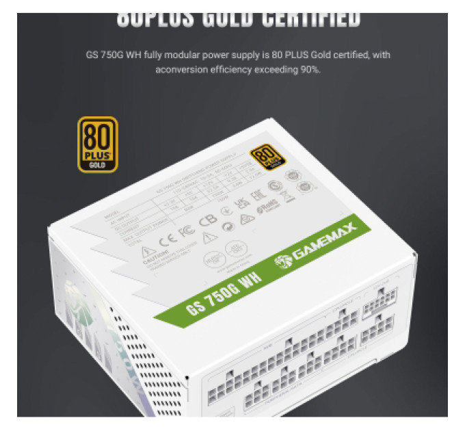 Gamemax Блок живлення Gamemax 750W (GS 750G WH V25)