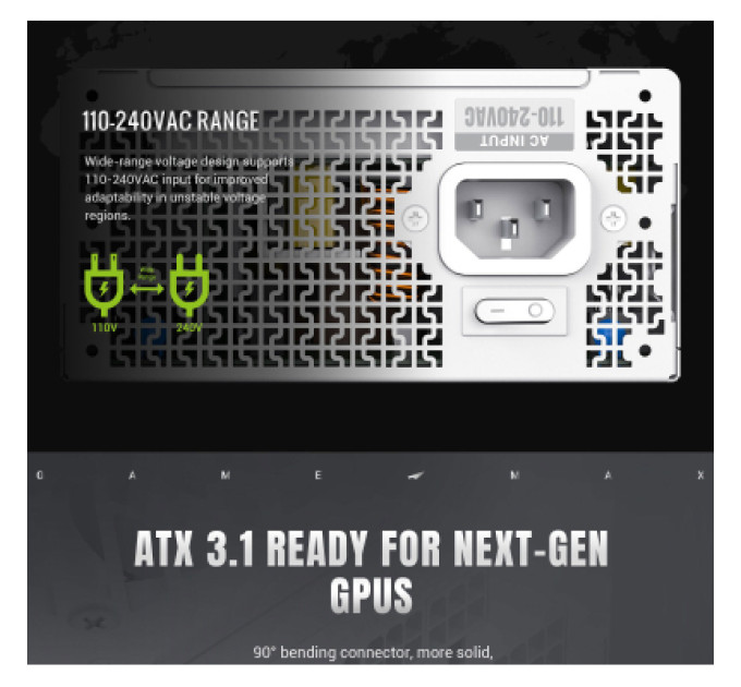 Gamemax Блок живлення Gamemax 750W (GS 750G WH V25)