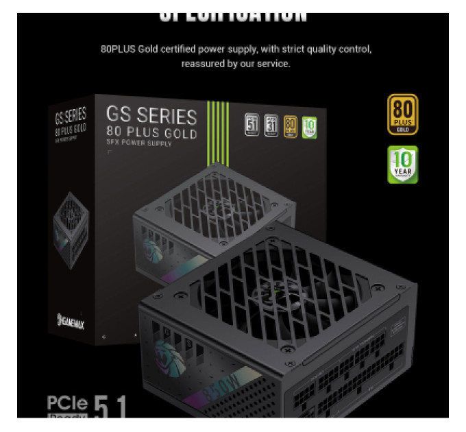 Gamemax Блок живлення Gamemax 850W (GS 850G V25)