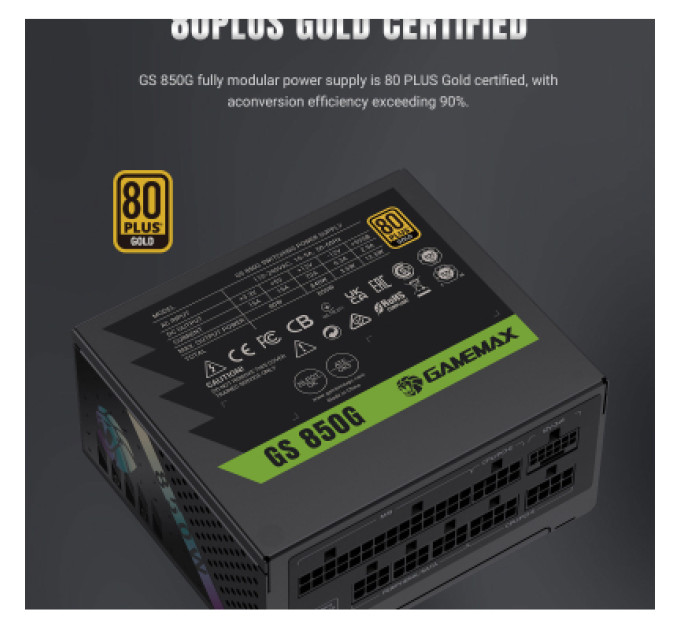Gamemax Блок живлення Gamemax 850W (GS 850G V25)