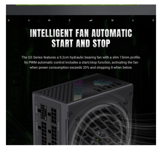Gamemax Блок живлення Gamemax 850W (GS 850G V25)