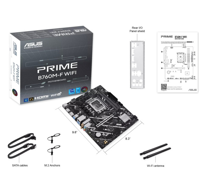 ASUS Материнська плата Asus Prime B760M-F WiFi Socket 1700