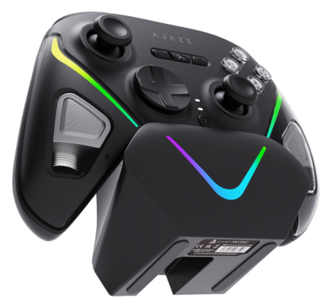 Ajazz Геймпад Ajazz GP100S 2.4G/BT/USB Switch/PC/iOS/Android RGB Black (GP100S-B)