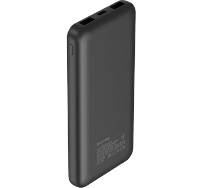 ColorWay Батарея універсальна ColorWay 10 000 mAh PD/22.5W, QC/3.0, LCD, Black (CW-PB100LPB3BK-PDD)