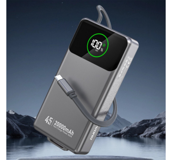 Dudao Батарея універсальна Dudao K31Pro 20000mAh 45W PD, QC, with built-in USB-C/Lightning cables (6977196682010)