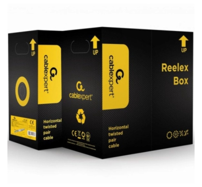 Cablexpert Звита пара,Cablexpert UPC-6004-L/100, CAT6, багатожильна, алюміній під міддю (CCA з AWG24), неекранована, 100 м