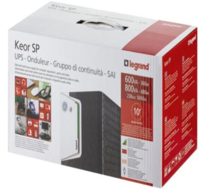 LEGRAND Пристрій безперебійного живлення Legrand Keor SP 1000VA 600W IEC+ Schuko (310187)