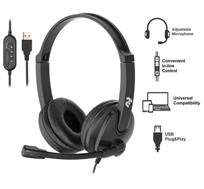 2E Навушники 2E CH12 On-Ear USB (2E-CH12SU)