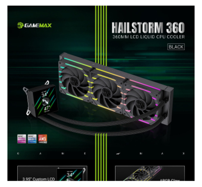 Gamemax Кулер до процесора Gamemax HAILSTORM 360 BK