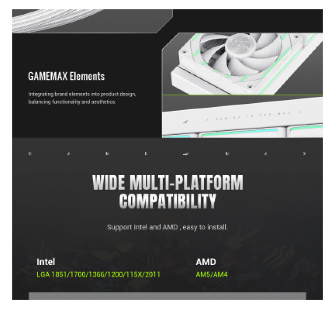Gamemax Кулер до процесора Gamemax HAILSTORM 360 WH