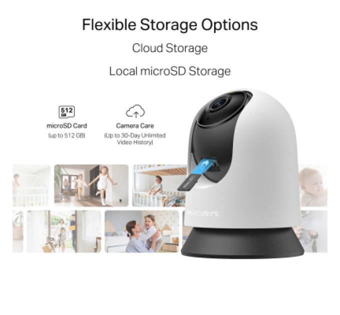 Mercusys Камера відеоспостереження Mercusys IP-Камера MERCUSYS MC210 3MP N300 microSD motion detection (MC210)