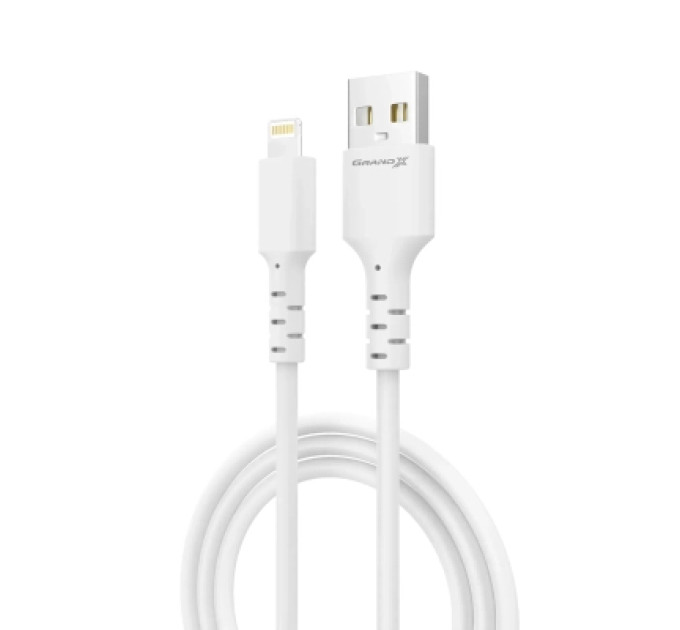 Grand-X Дата кабель USB 2.0 AM to Lightning 1.0m 2.4A white Grand-X (PL-05W)