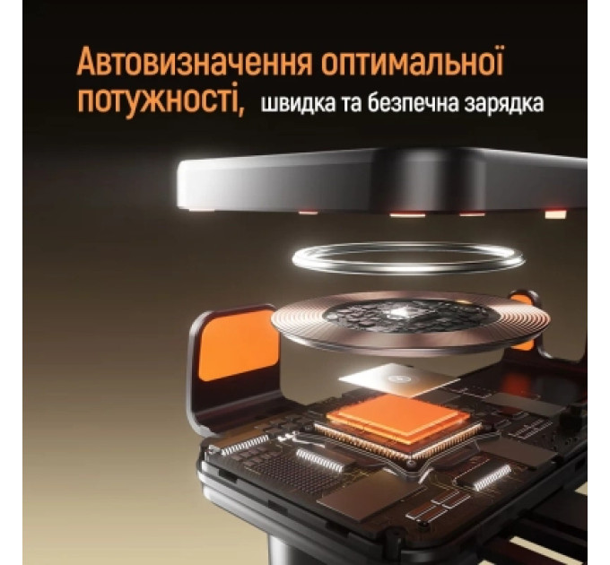 ColorWay Універсальний автотримач ColorWay Ultra-mini. автозажим, Wireless Charger 15W Black (CW-CHAW069Q-BK)