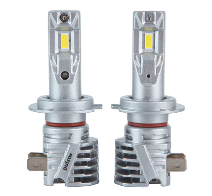 PULSO Автолампа PULSO LED-chips 7535/9-18v/2x28w/6000Lm/6500K (M6-H7)