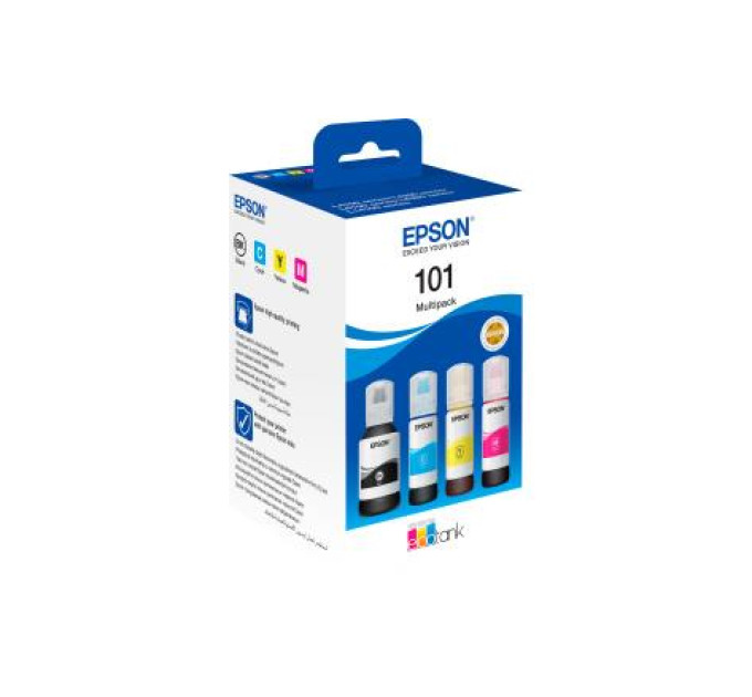 EPSON supplies Контейнери з чорнилом Epson 101 EcoTank L14150/L4150/L4160/L4260/L4267/L4360/L6160/L6170/L6190/L6270/L6290 Multipack (C,M,Y,Bk)