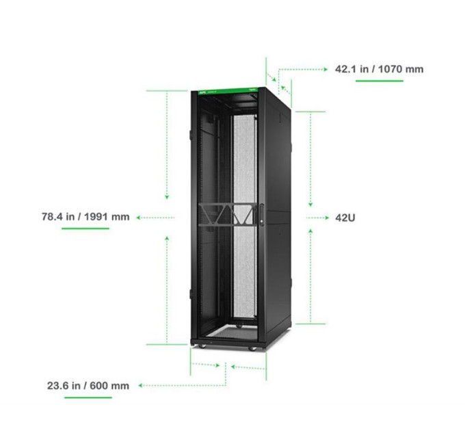 APC Шафа APC NetShelter SX Gen 2, 42U (600x1070) мм колір чорний