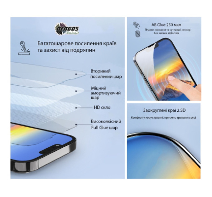 Dengos Скло захисне Dengos Xiaomi Redmi Note 15 5G Black 2 pcs (DG-TG2P-99)