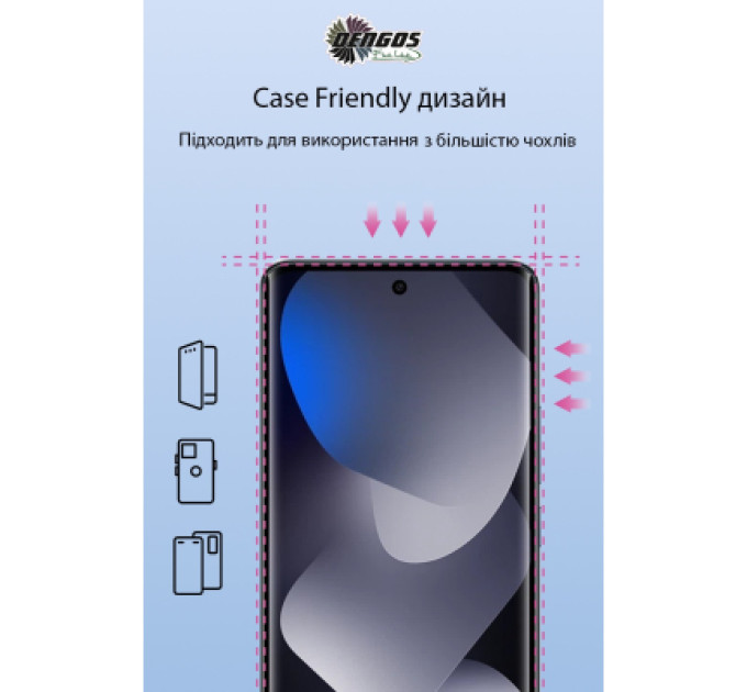 Dengos Скло захисне Dengos Xiaomi Redmi Note 15 5G Black 2 pcs (DG-TG2P-99)
