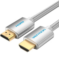 Кабель мультимедійний HDMI M to HDMI M 5.0m V2.1 4K60Hz braided aluminum alloy gray Vention (AABIJ)