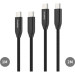 Choetech Дата кабель USB-C to USB-C 1.0m + 2.0m PD3.1 240W 2pcs Choetech (XCC-1060)