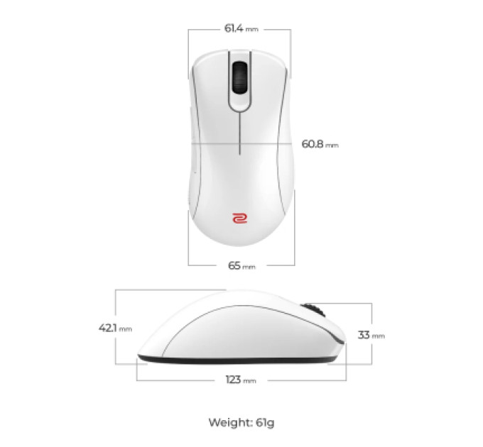 Zowie Мишка Zowie EC2-DW Wireless White (9H.N4VBE.A3E)