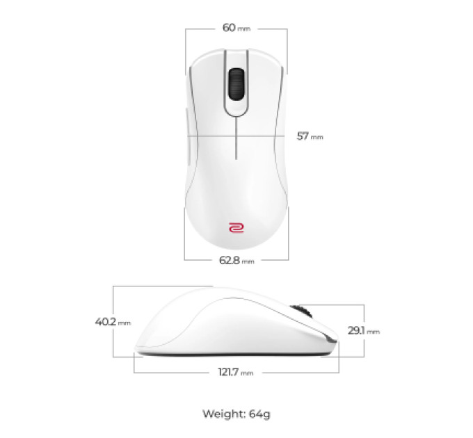 Zowie Мишка Zowie ZA13DW Wireless White (9H.N4RBE.A3E)
