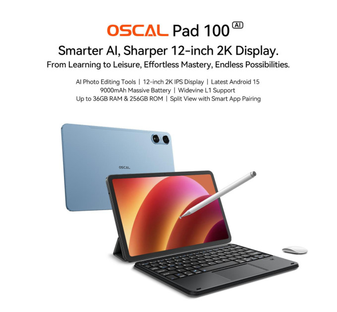 Oscal Планшет PAD100 BLUE 12" 256GB OSCAL