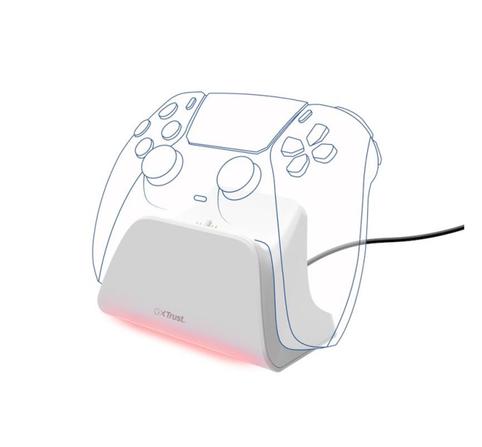 Trust Accessories Зарядна станція для геймпаду Trust GXT 255W for PS5, білий