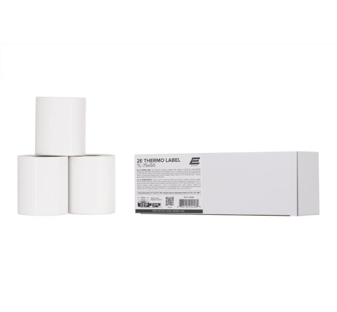 2E Office equipment Термоетикетка 2E TL-75x50 500ет (3 рулони)
