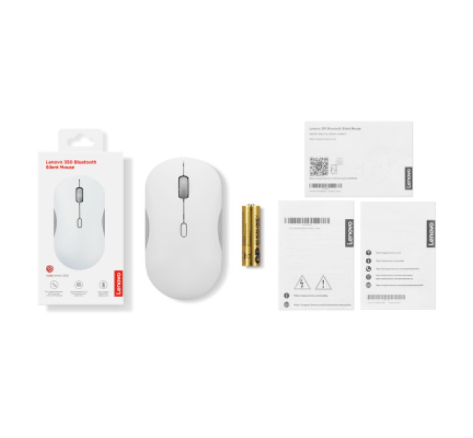 LENOVO Мишка Lenovo 350 Silent Bluetooth Cloud Grey (GY51S61907)