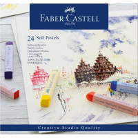 Пастель Faber-Castell Soft Pastels, м'яких, довжина крейди 70 мм, 24 кольори, 128324 (16794)