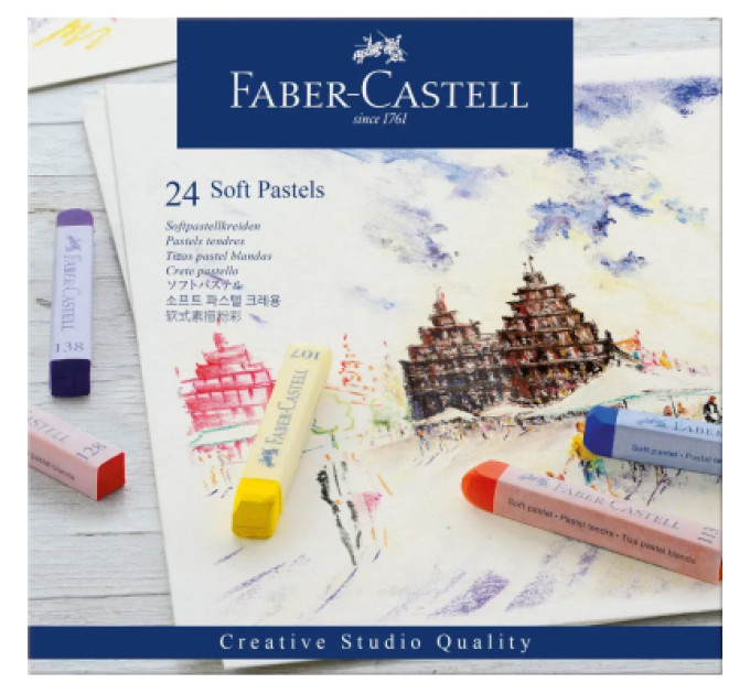 Faber-Castell Пастель Faber-Castell Soft Pastels, м'яких, довжина крейди 70 мм, 24 кольори, 128324 (16794)