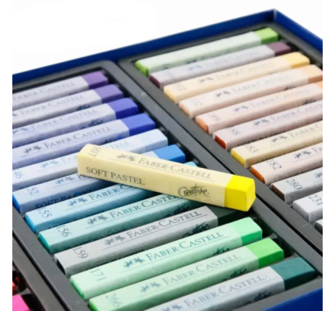 Faber-Castell Пастель Faber-Castell Soft Pastels, м'яких, довжина крейди 70 мм, 24 кольори, 128324 (16794)
