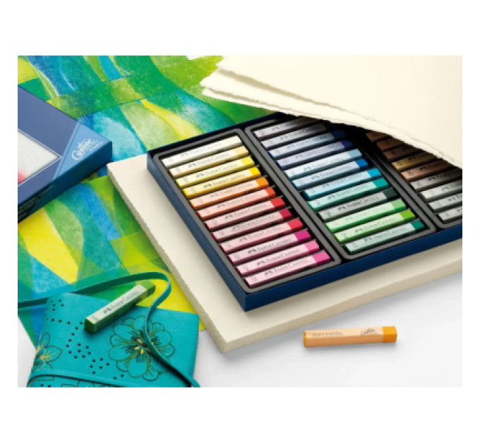Faber-Castell Пастель Faber-Castell Soft Pastels, м'яких, довжина крейди 70 мм, 24 кольори, 128324 (16794)