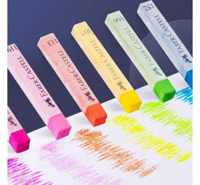 Faber-Castell Пастель Faber-Castell Soft Pastels, м'яких, довжина крейди 70 мм, 24 кольори, 128324 (16794)