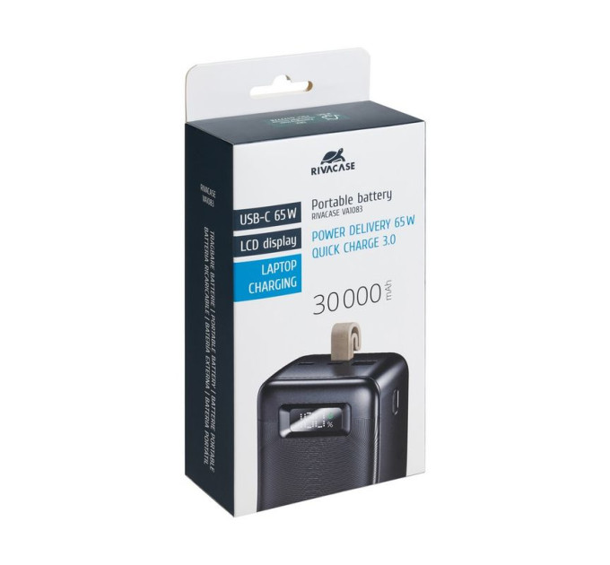 RivaCase Портативний зарядний пристрій Rivacase, 30000 mA, RIVAPOWER VA1083 (Black)