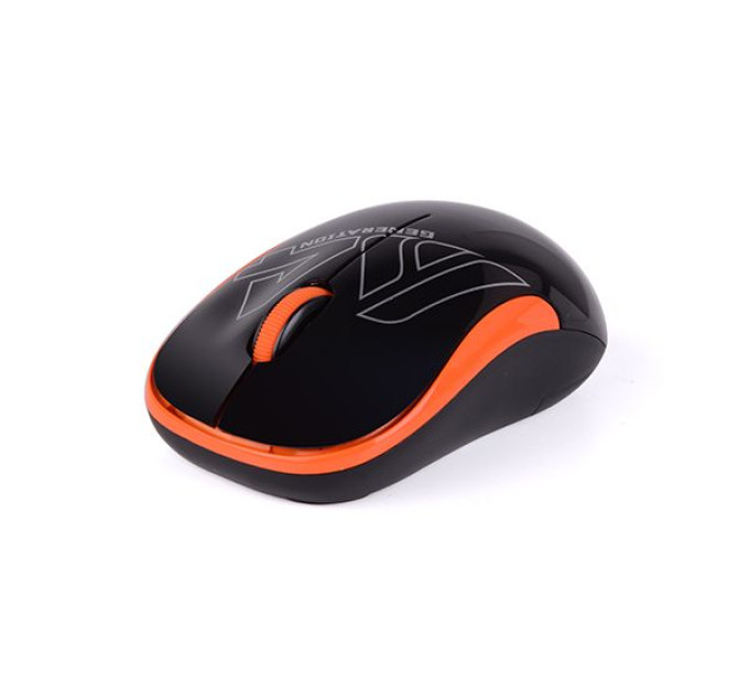 A4Tech Миша A4-G3-300N USB V-Track  , бездротова, 1000dpi, чорний + помаранчевий