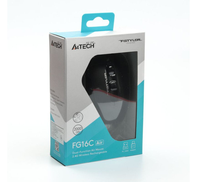 A4Tech Миша бездротова A4Tech Fstyler FG16C Air (Black),  USB, колір чорний