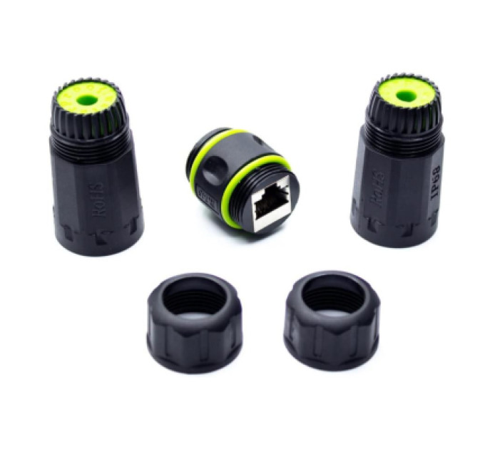 Kingda Зрощувач STP, cat.6A, RJ45 to RJ45, IP68 Kingda (KD-CP3010SHC6A)